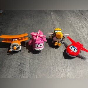 Super Wings Transforming Robot Airplanes Action Figures Lot Of 2